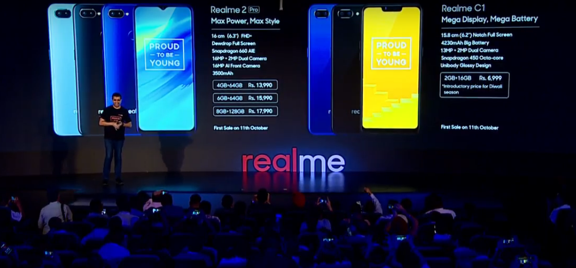Smartphones Realme C1 and Realme 2 Pro Price - Specifications