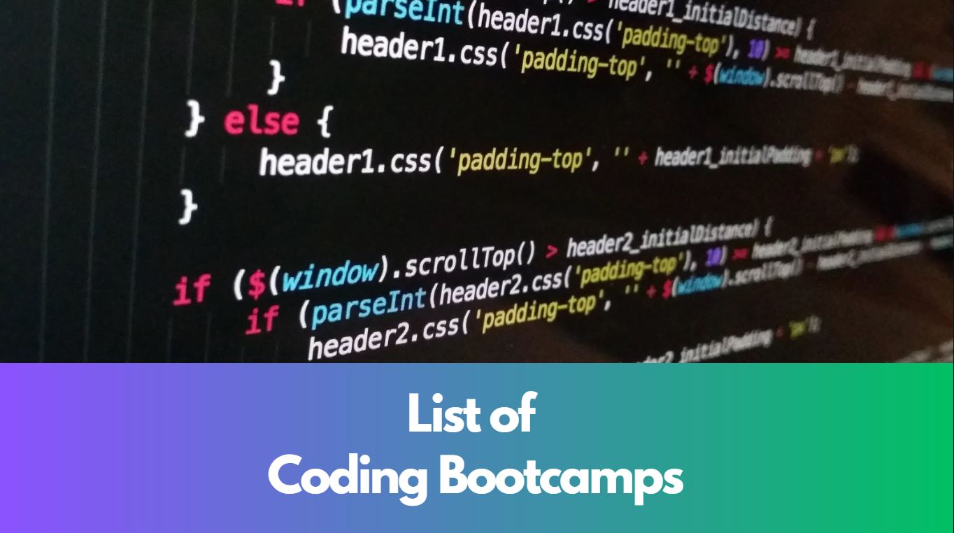 List Of Coding Bootcamps For Software Engineering Career