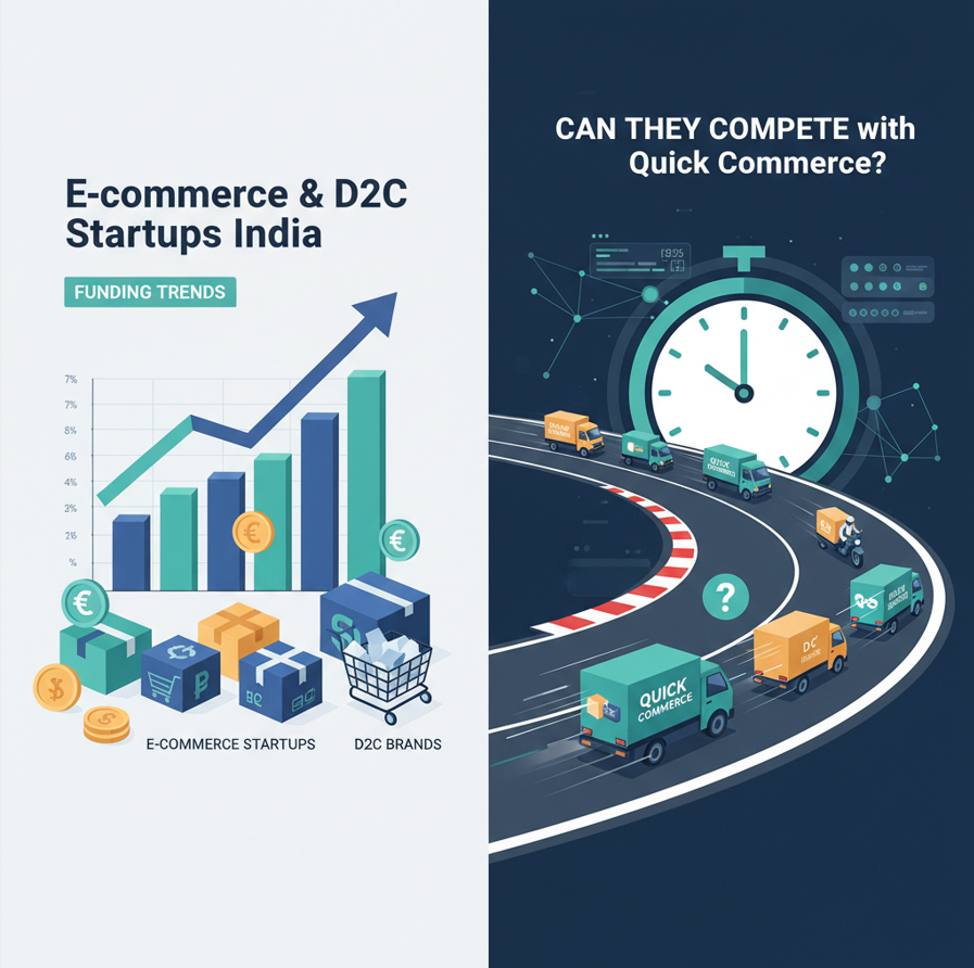 E-commerce and D2C Startups in India: Funding Trends and Can They Really Compete with Quick Commerce?