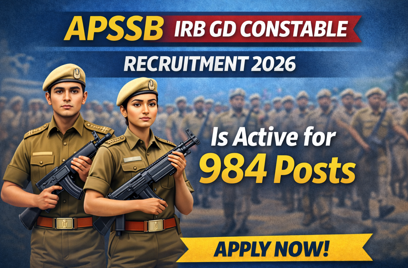APSSB IRB GD Constable Recruitment 2026 Is Active for 984 Posts