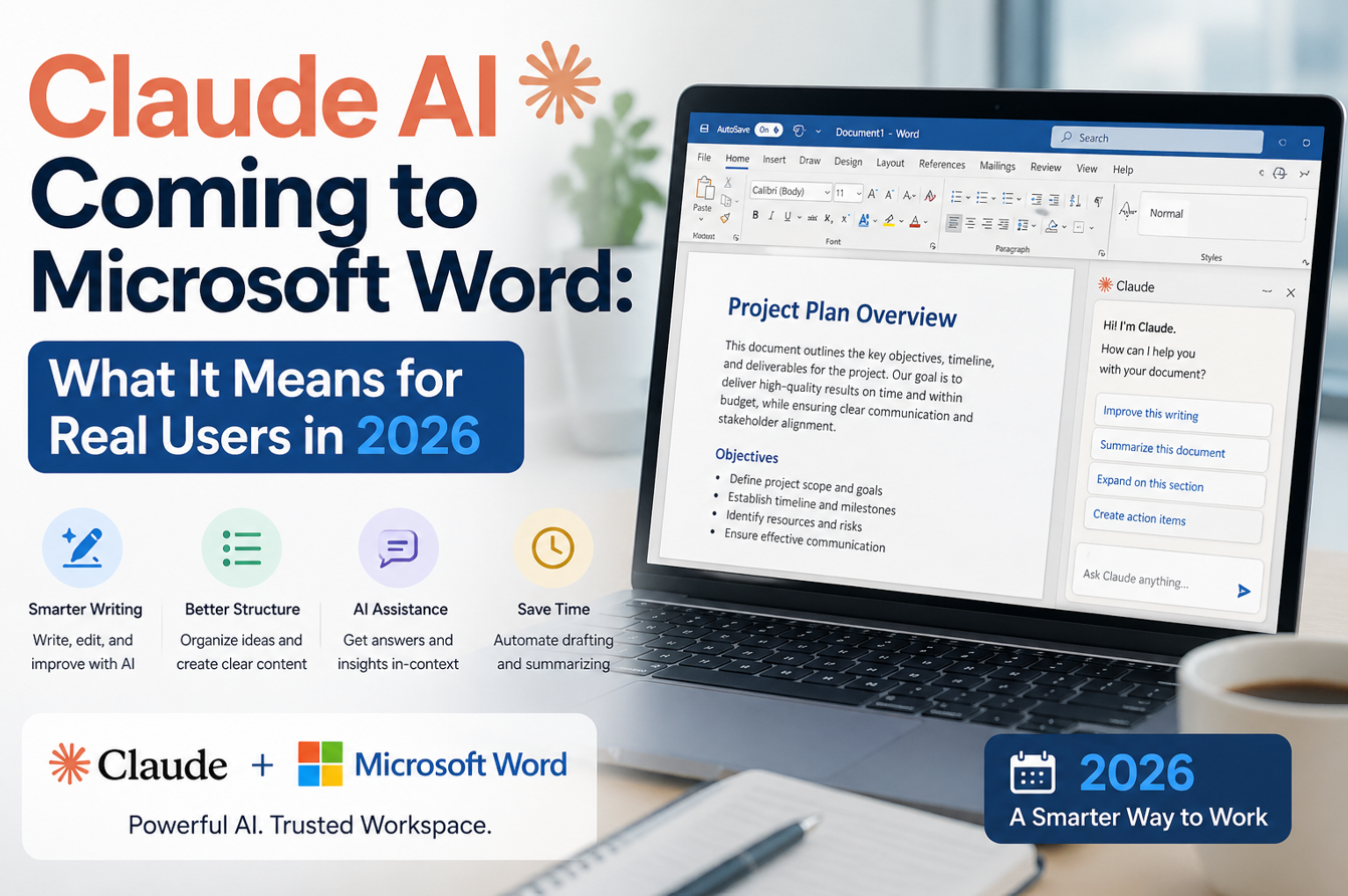 Claude AI Coming to Microsoft Word- What It Means for Real Users in 2026