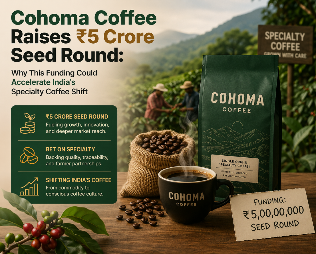 Cohoma Coffee Raises INR 5 Crore Seed Round: Why This Funding Could Accelerate India’s Specialty Coffee Shift