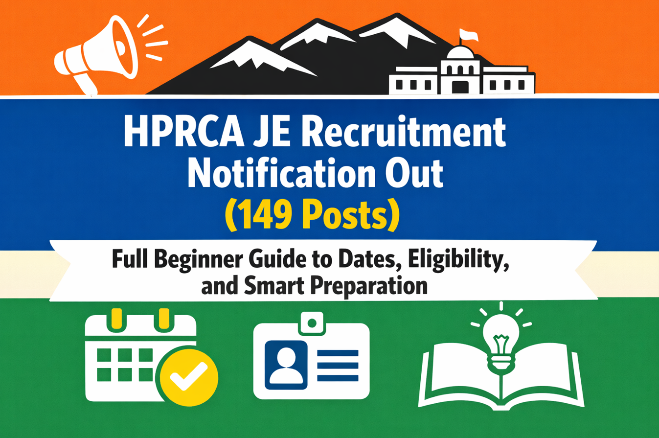 HPRCA JE Recruitment Notification Out (149 Posts): Full Beginner Guide to Dates, Eligibility, and Smart Preparation