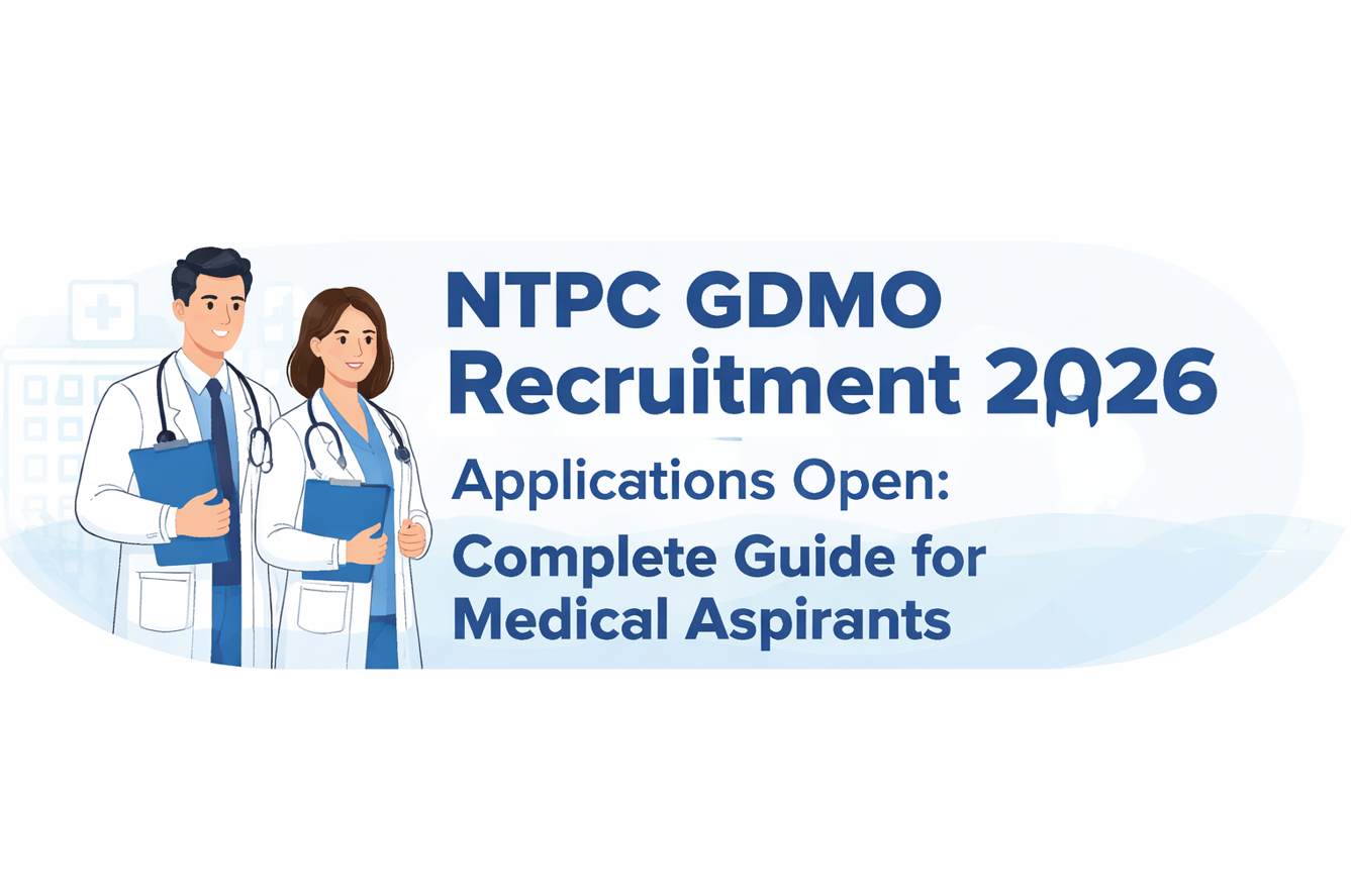 NTPC GDMO Recruitment 2026 Applications Open: Complete Guide for Medical Aspirants