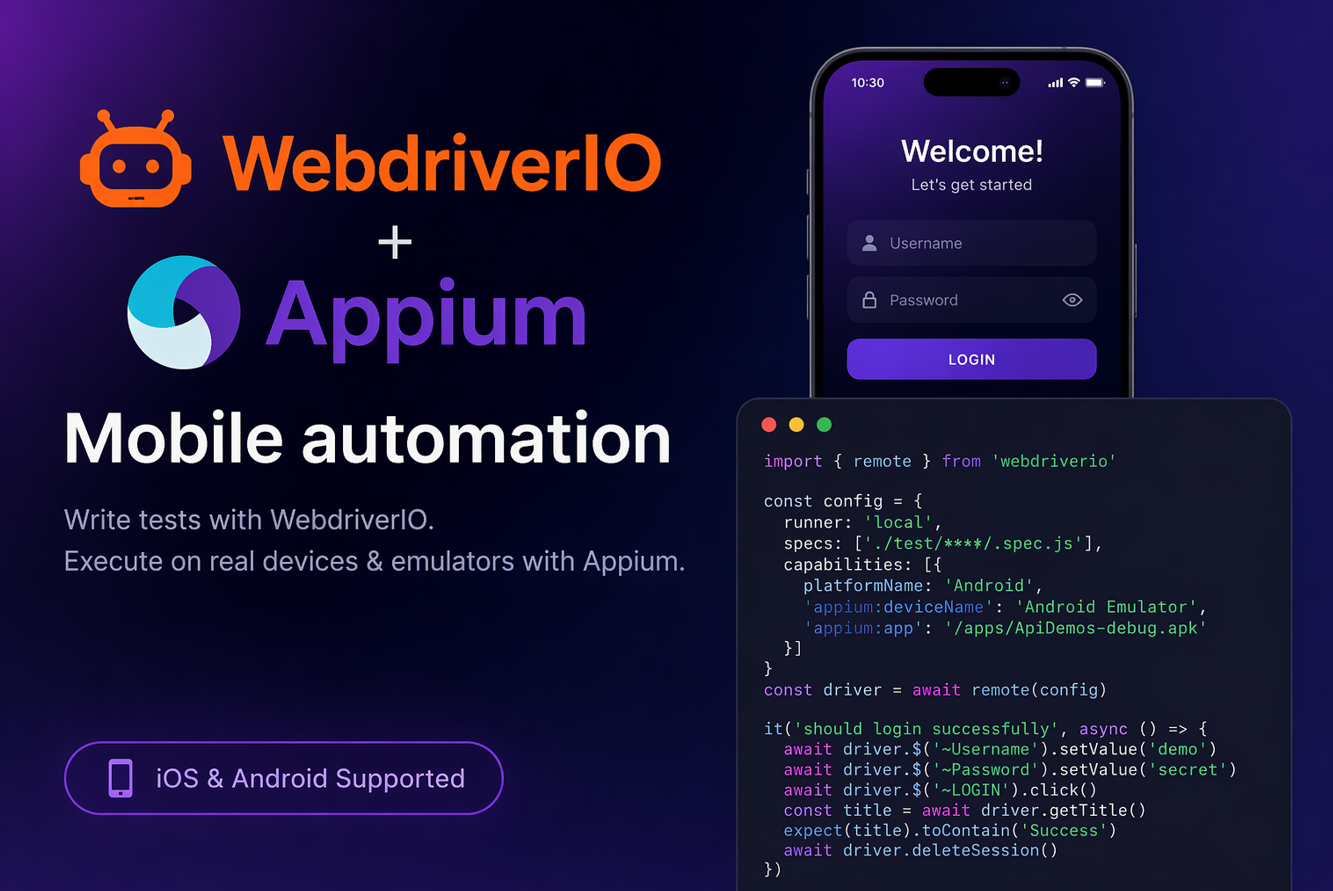 Top WebdriverIO + Appium Interview Questions and Answers for Mobile Automation