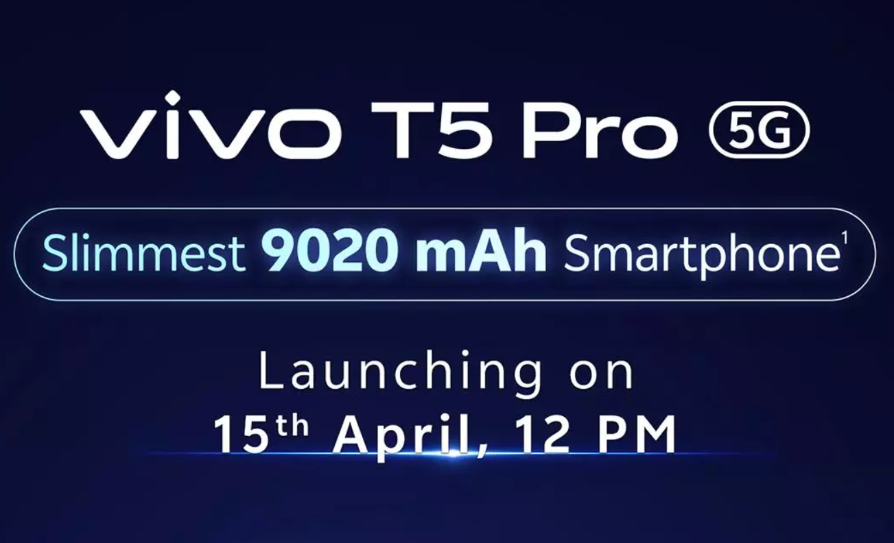 Vivo T5 Pro 5G India Launch Confirmed for April 15