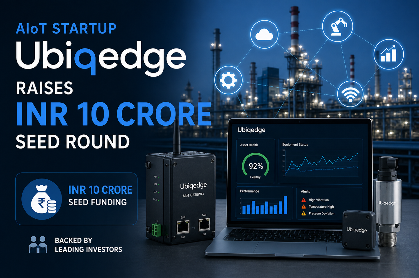 AIoT Startup Ubiqedge Raises INR 10 Crore Seed Round- Why This Industrial Tech Bet Could Matter More Than It Looks