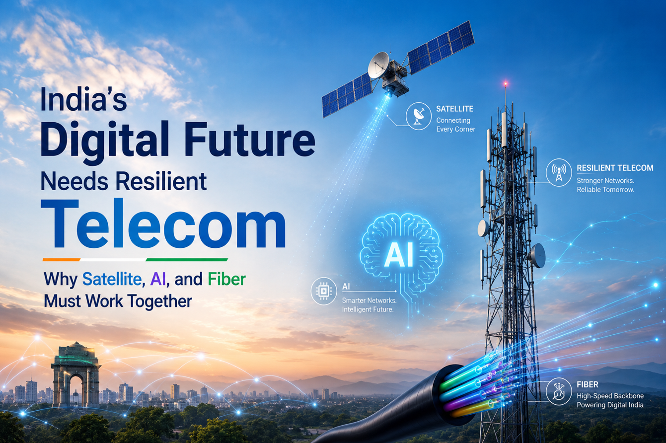India’s Digital Future Needs Resilient Telecom-Why Satellite, AI, and Fiber Must Work Together