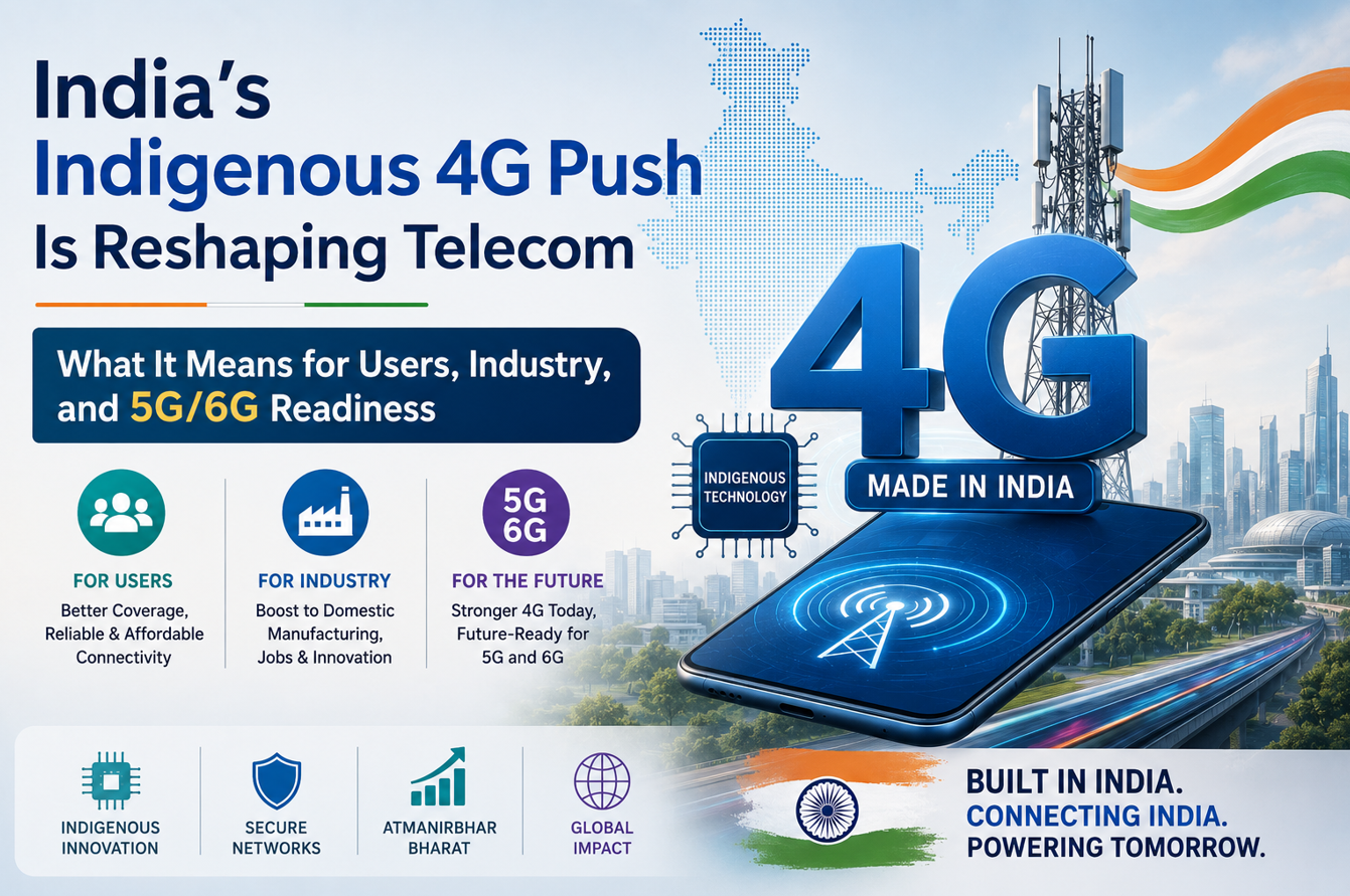 India’s Indigenous 4G Push Is Reshaping Telecom-What It Means for Users, Industry, and 5G/6G Readiness