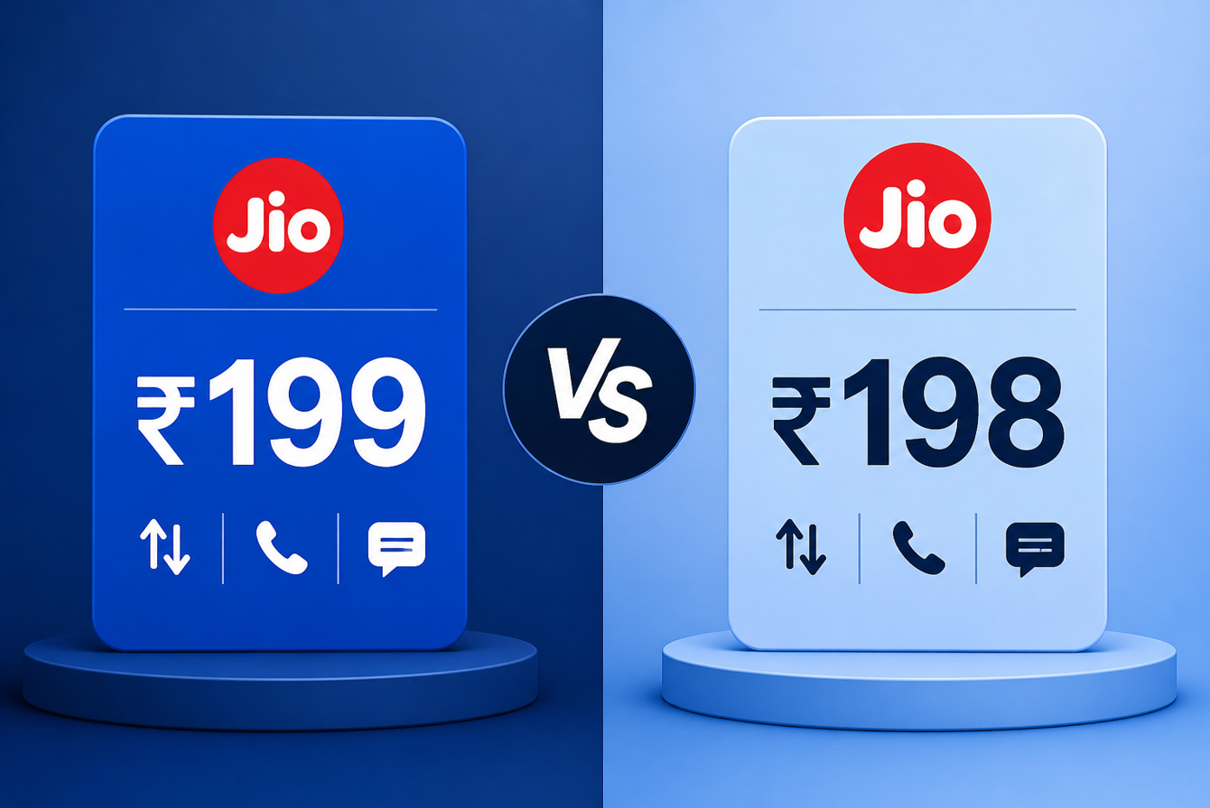 Jio’s New ₹199 Plan vs ₹198 Plan-What’s the Real Difference