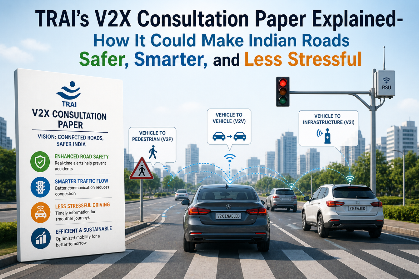 TRAI’s V2X Consultation Paper Explained- How It Could Make Indian Roads Safer, Smarter, and Less Stressful