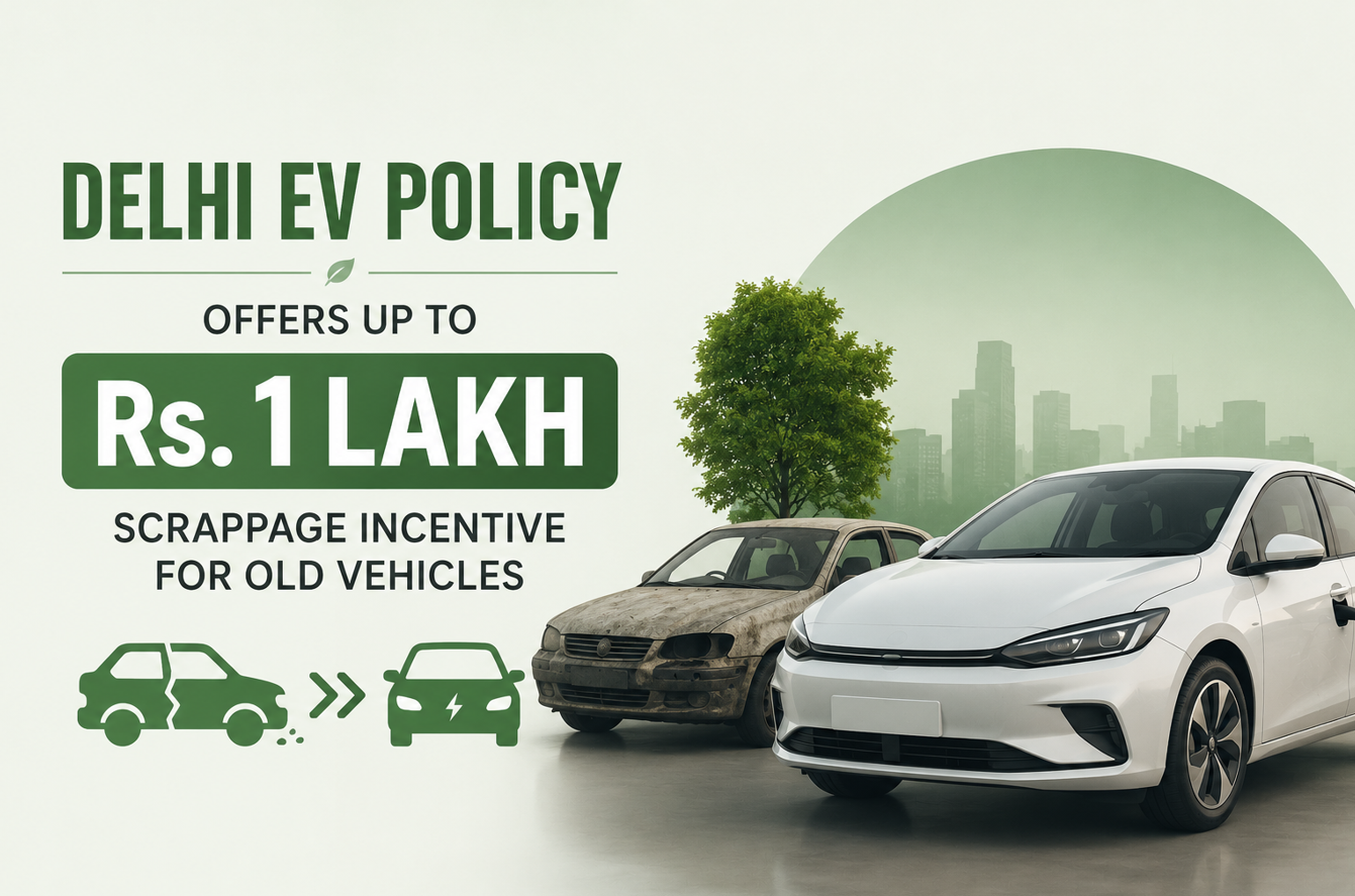 Delhi EV Policy Offers Up to Rs. 1 Lakh Scrappage Incentive for Old Vehicles