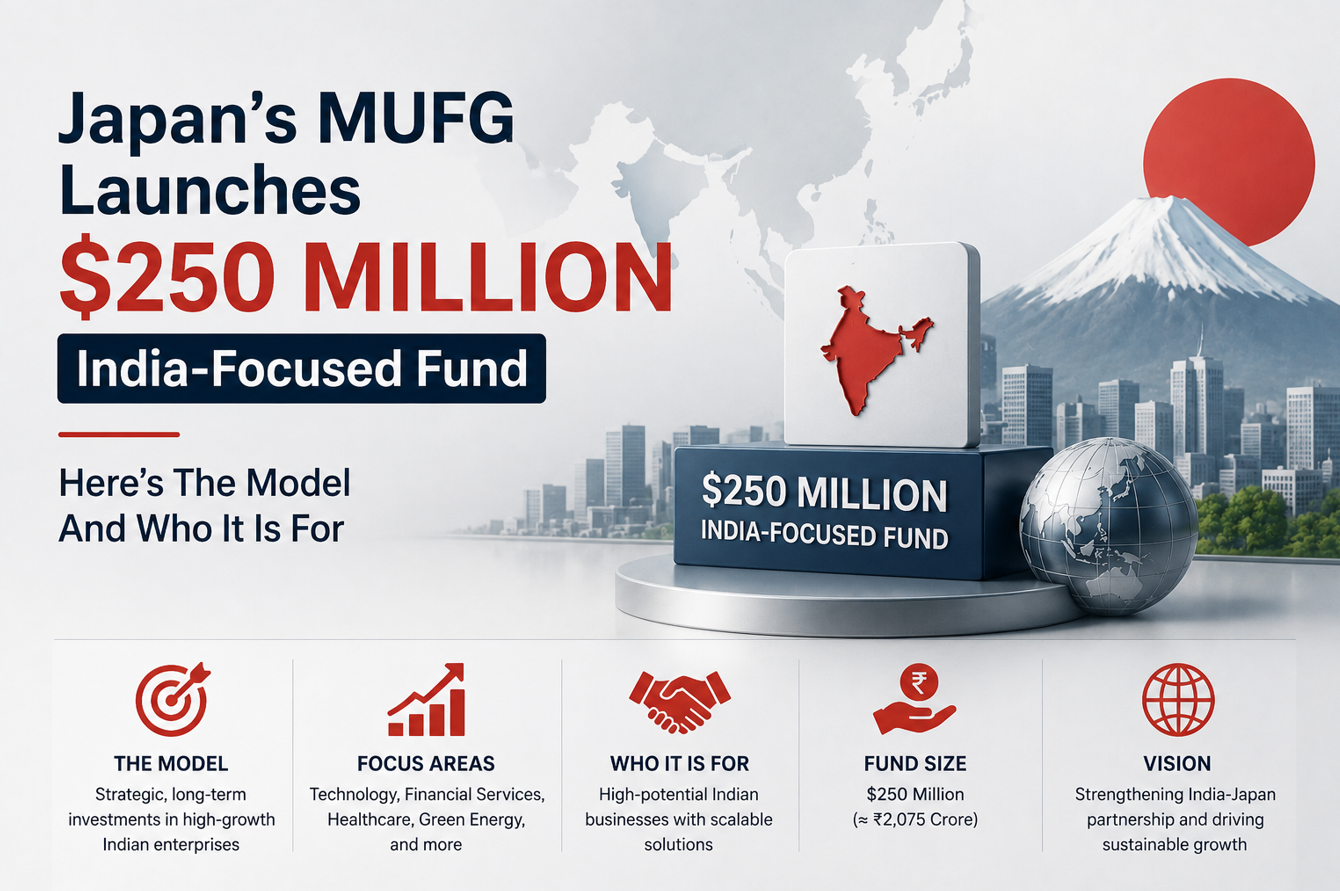 Japan’s MUFG Launches $250 Million India-Focused Fund, Here’s The Model And Who It Is For