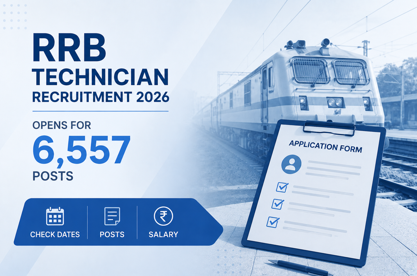 RRB Technician Recruitment 2026 Opens for 6,557 Posts, Check Dates, Posts and Salary