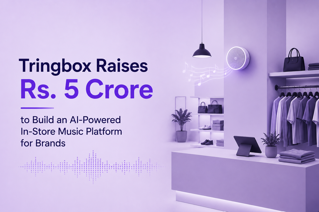 Tringbox Raises Rs. 5 Crore to Build an AI-Powered In-Store Music Platform for Brands