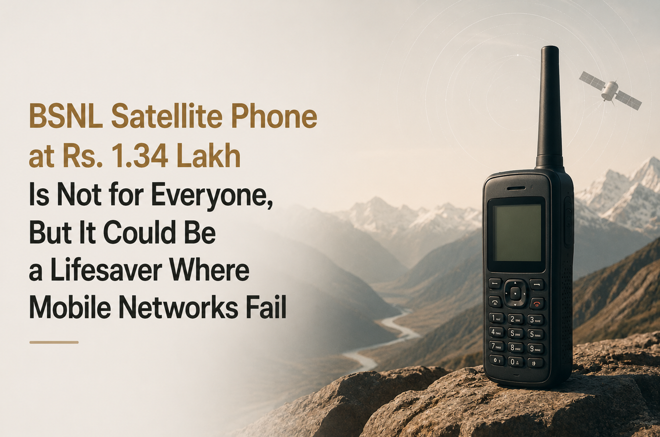 BSNL Satellite Phone at Rs. 1.34 Lakh Is Not for Everyone, But It Could Be a Lifesaver Where Mobile Networks Fail