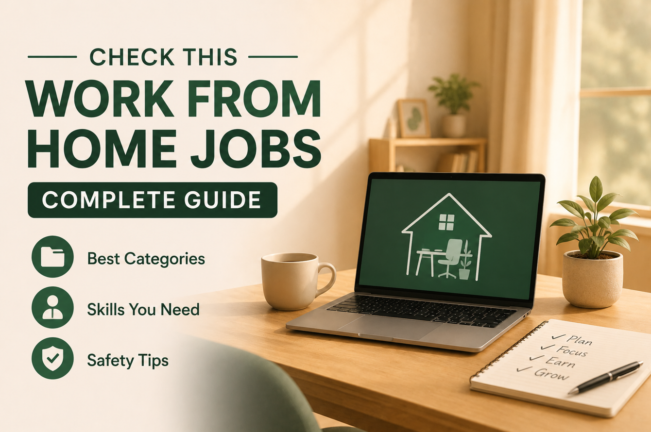 Check This Work From Home Jobs Complete Guide - Best Categories, Skills and Safety Tips