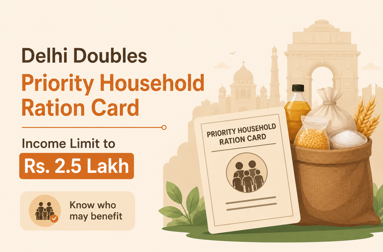 Delhi Doubles Priority Household Ration Card Income Limit to Rs. 2.5 Lakh, Know who may benefit