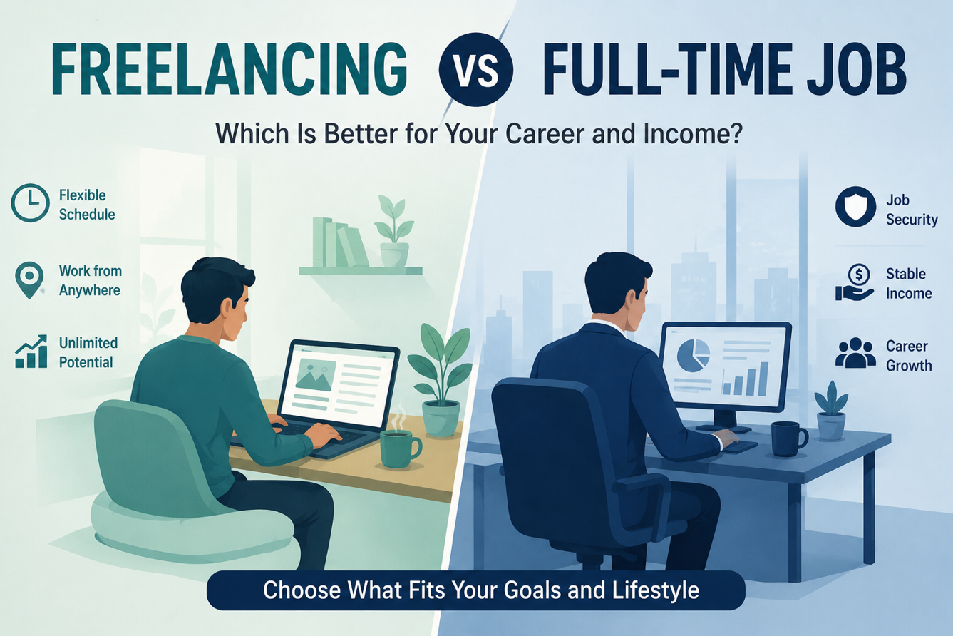 Freelancing vs Full-Time Job - Which Is Better for Your Career and Income?