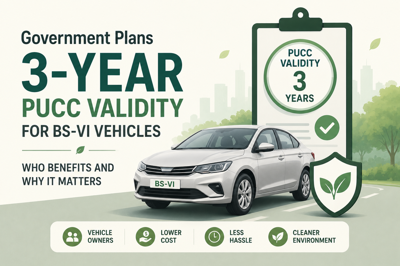 Government Plans 3-Year PUCC Validity For BS-VI Vehicles. Who Benefits And Why It Matters