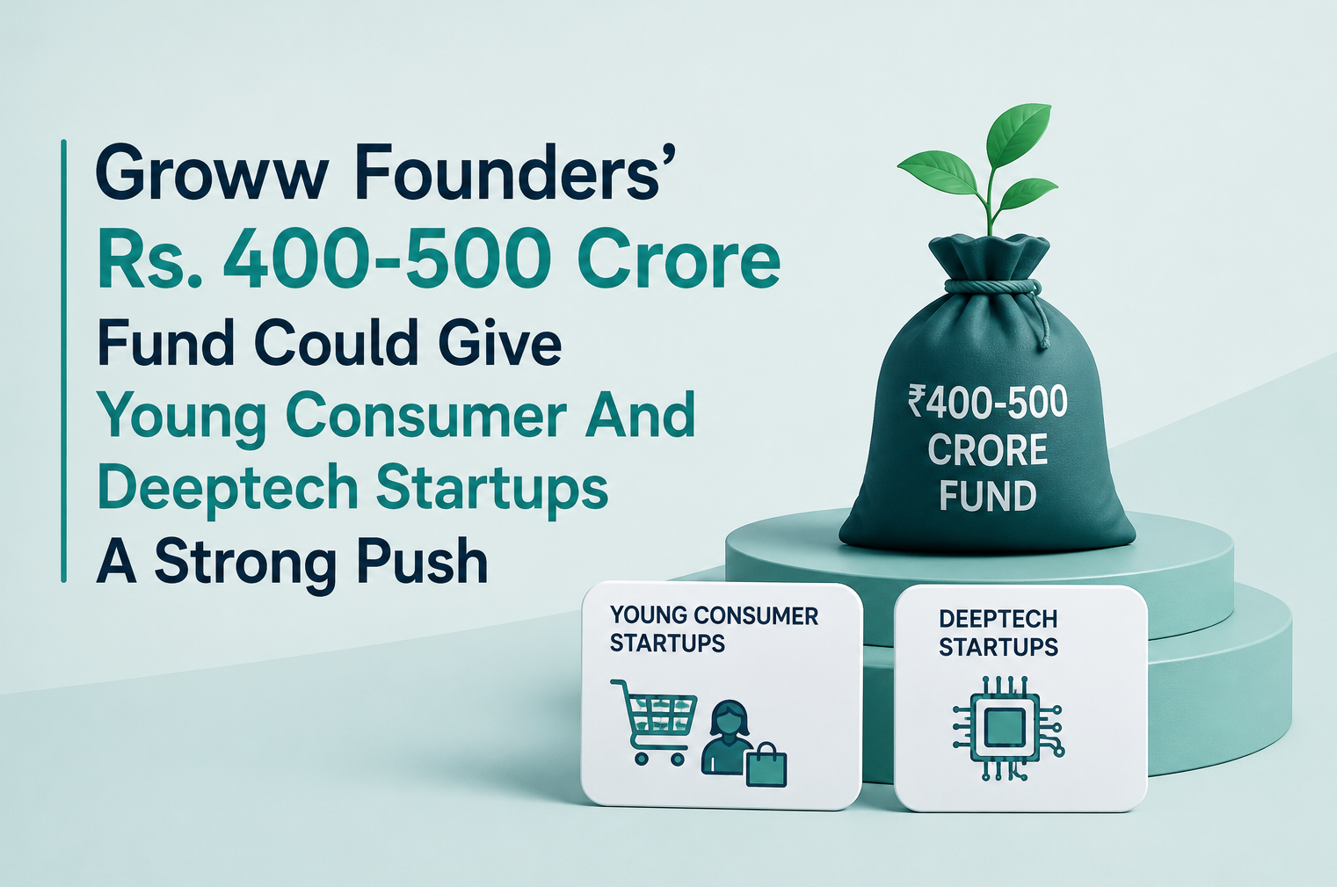 Groww Founders’ Rs. 400-500 Crore Fund Could Give Young Consumer And Deeptech Startups A Strong Push