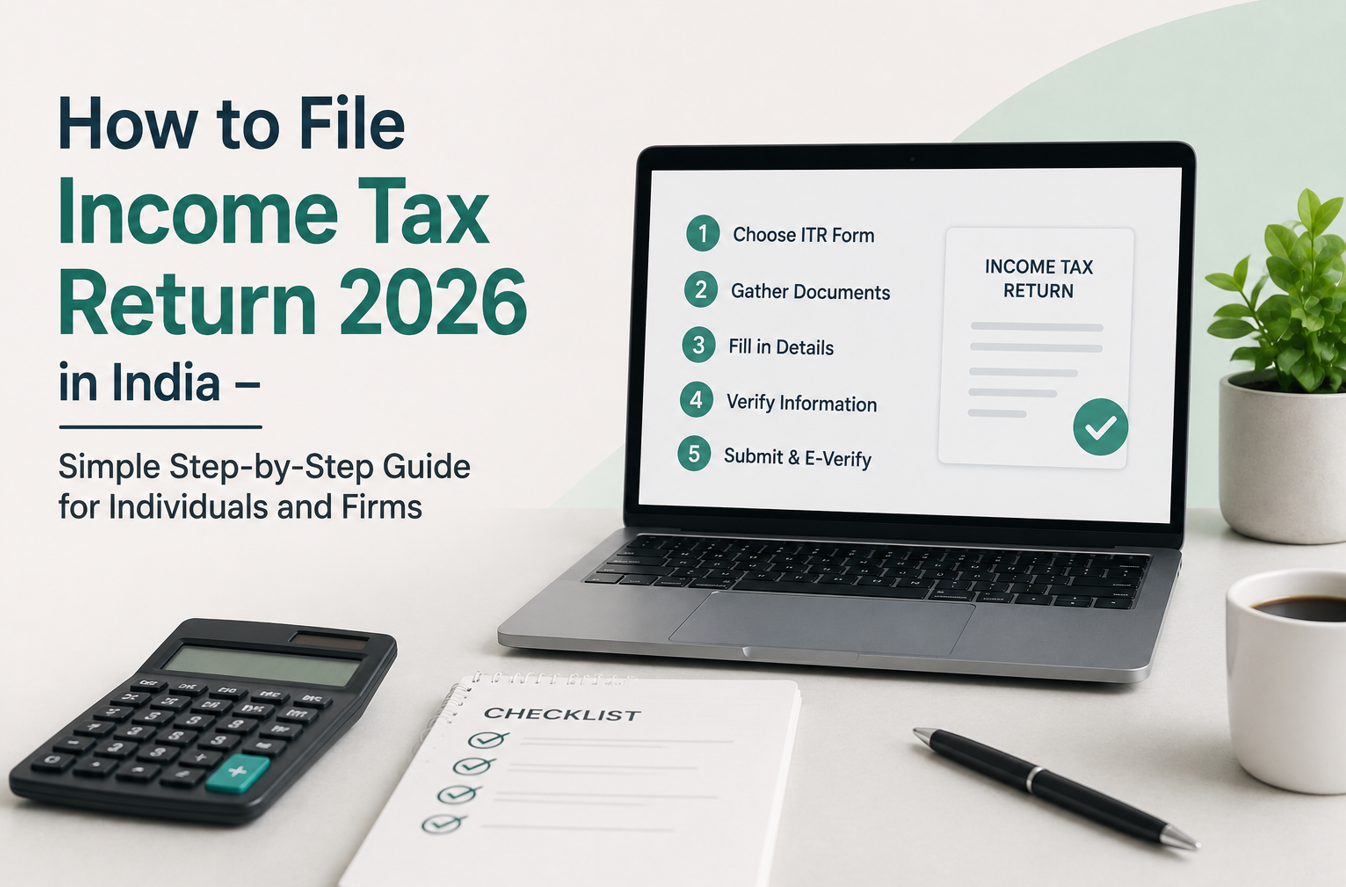How to File Income Tax Return 2026 in India - Simple Step-by-Step Guide for Individuals and Firms