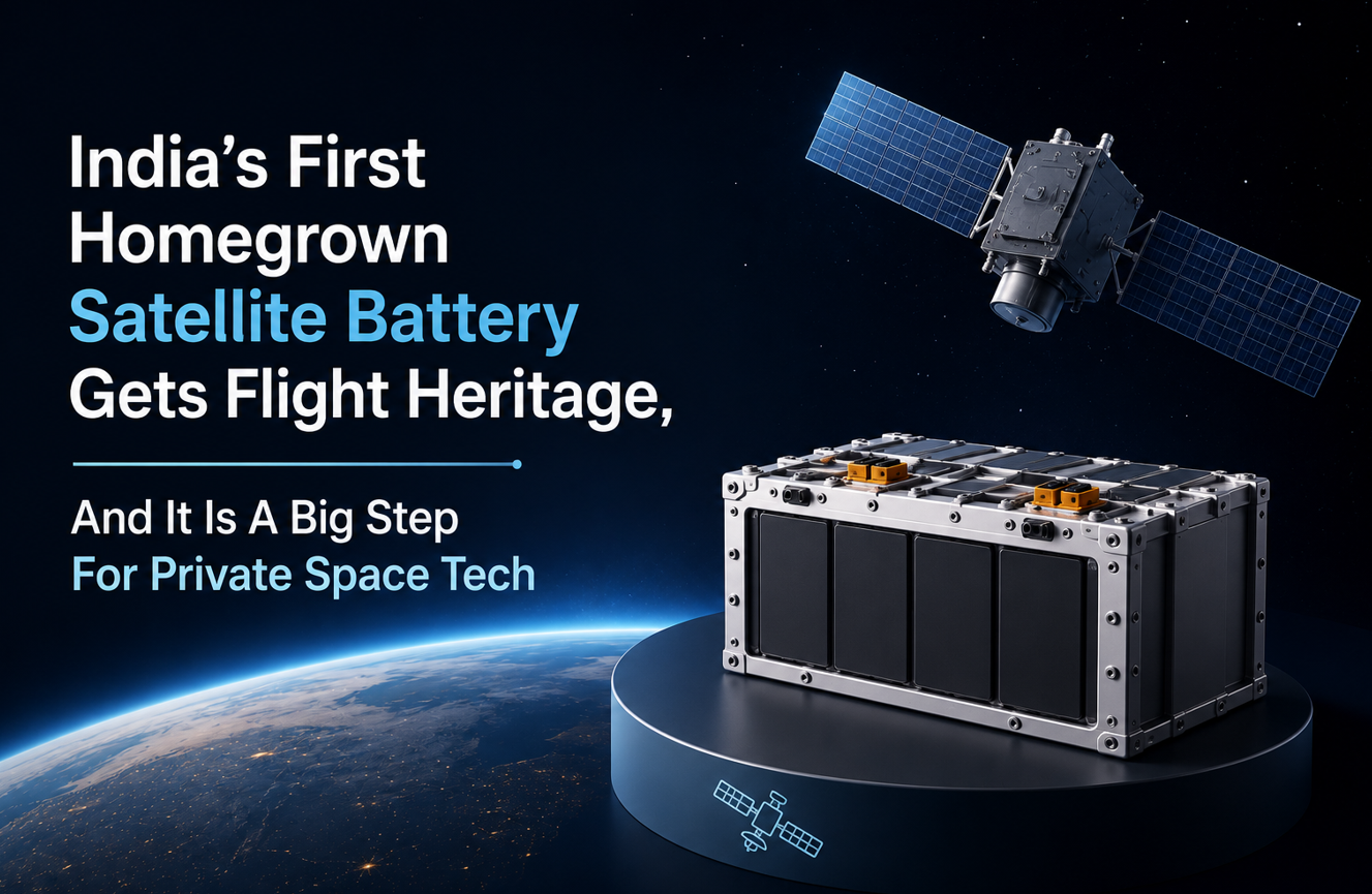 India’s First Homegrown Satellite Battery Gets Flight Heritage, And It Is A Big Step For Private Space Tech