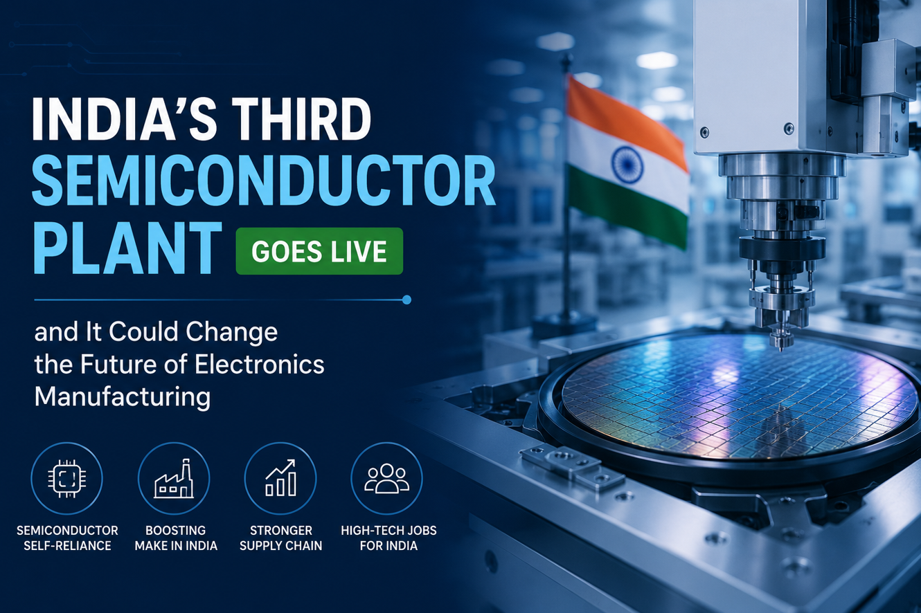 India’s Third Semiconductor Plant Goes Live, and It Could Change the Future of Electronics Manufacturing