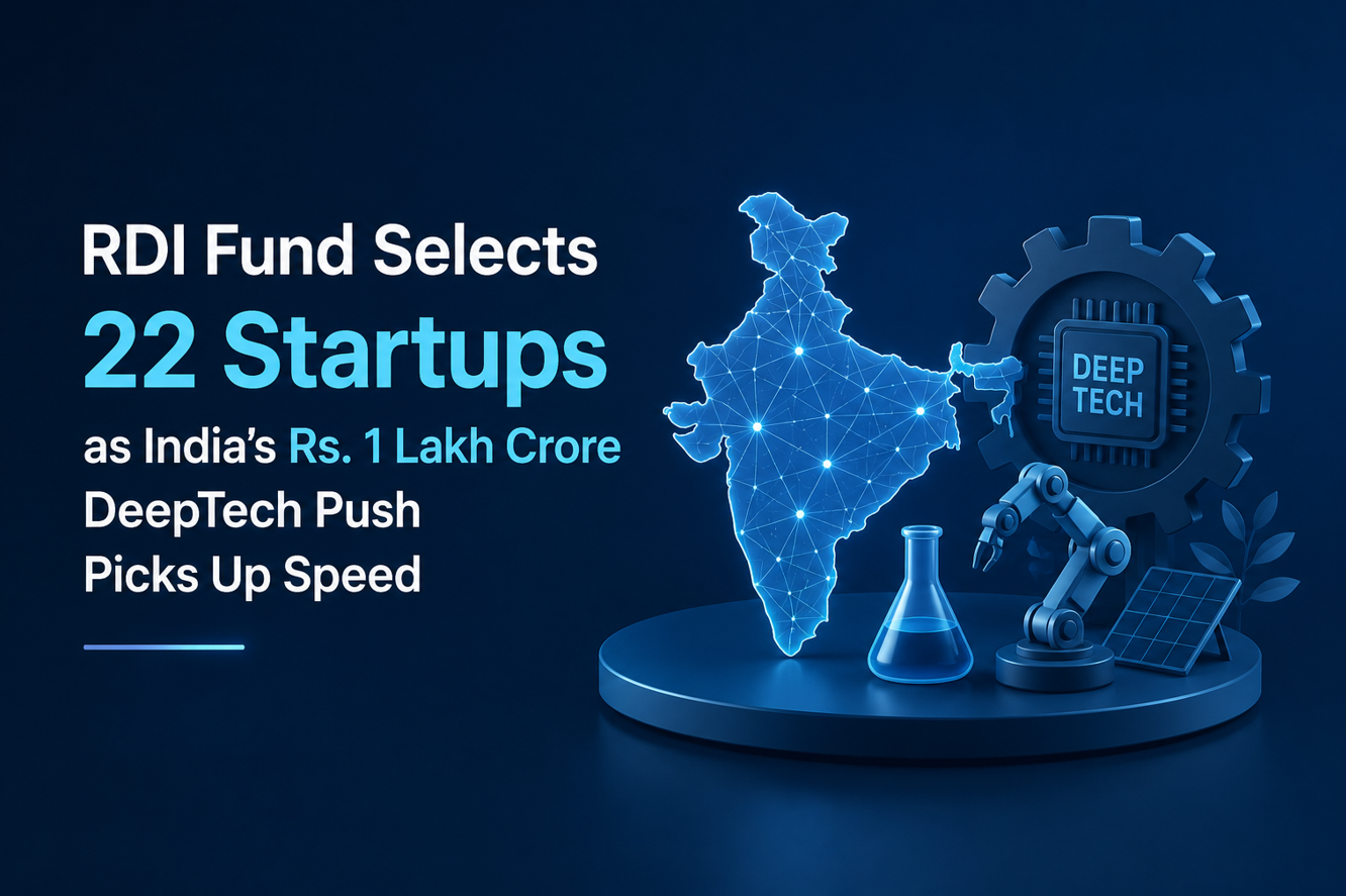 RDI Fund Selects 22 Startups as India’s Rs. 1 Lakh Crore DeepTech Push Picks Up Speed