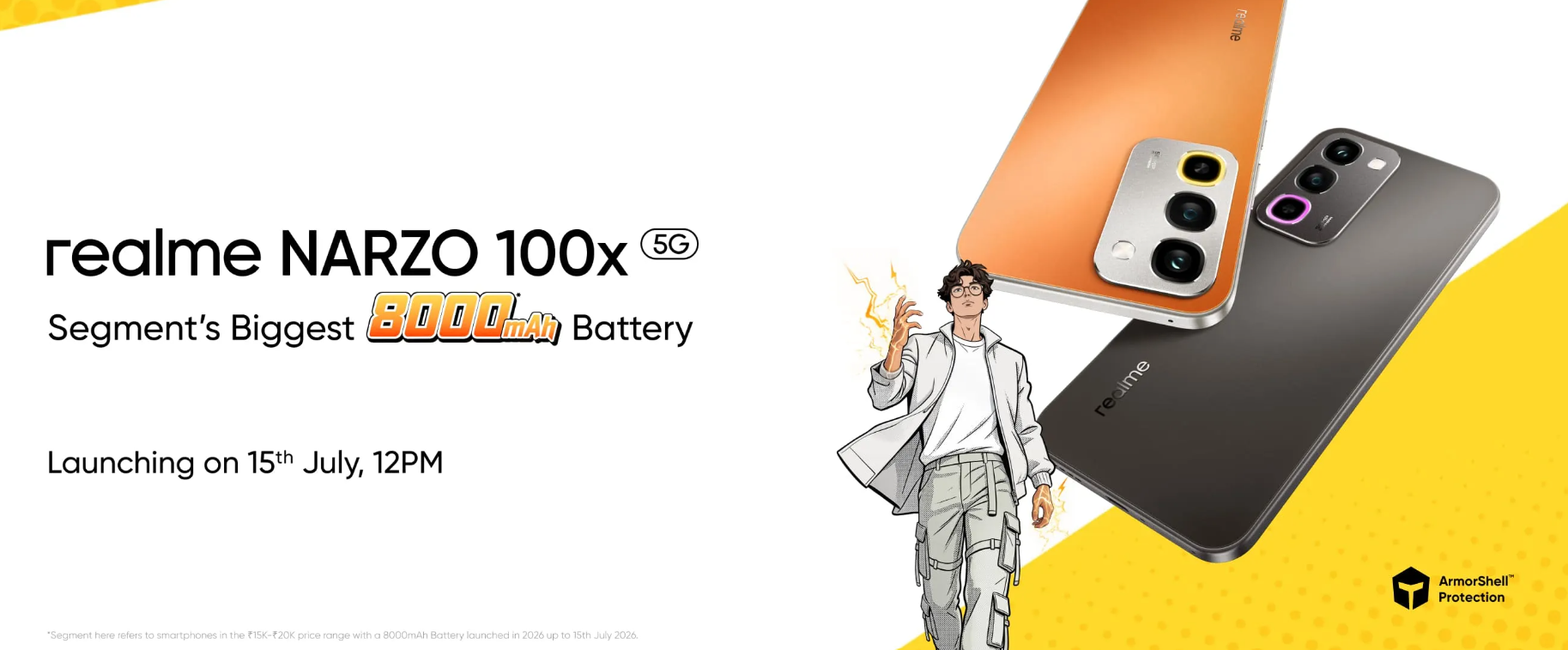 Realme Narzo 100x Launching Today with 8000mAh Battery - Expected Specs, Price and Key Details