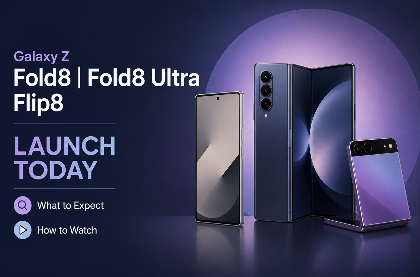 Samsung Galaxy Z Fold8, Fold8 Ultra and Flip8 Launch Today, What to Expect and How to Watch