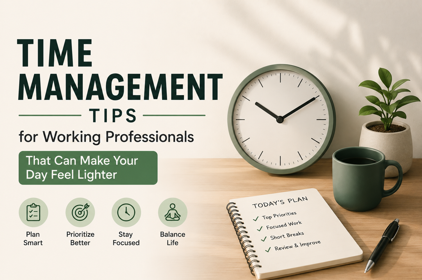 Time Management Tips for Working Professionals That Can Make Your Day Feel Lighter
