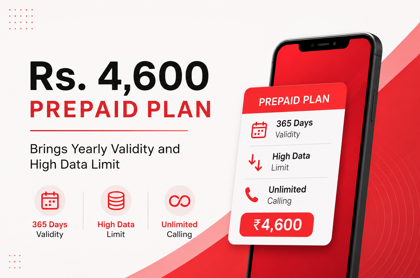 Vodafone Idea Rs. 4,600 Prepaid Plan Brings Yearly Validity and High Data Limit