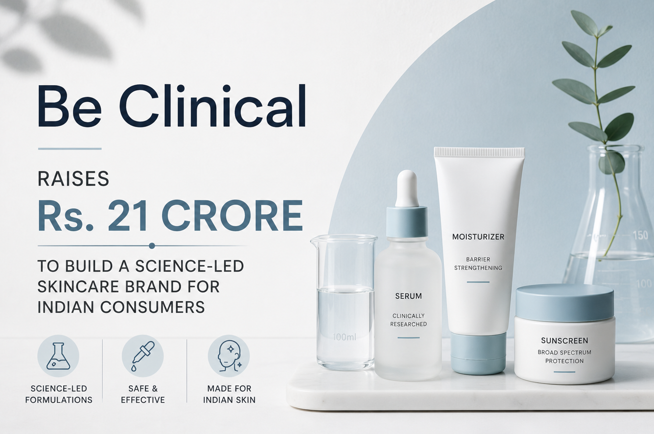 Be Clinical Raises Rs. 21 Crore to Build a Science-Led Skincare Brand for Indian Consumers
