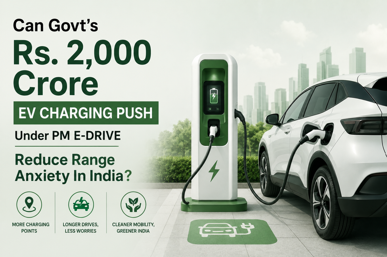 Can Govt’s Rs. 2,000 Crore EV Charging Push Under PM E-DRIVE Reduce Range Anxiety In India?