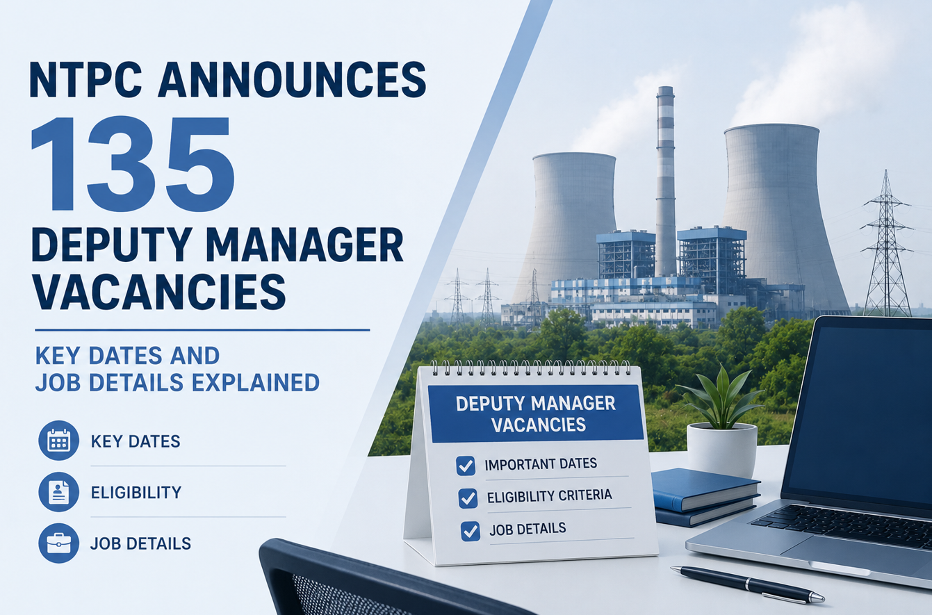 NTPC Announces 135 Deputy Manager Vacancies, Key Dates And Job Details Explained