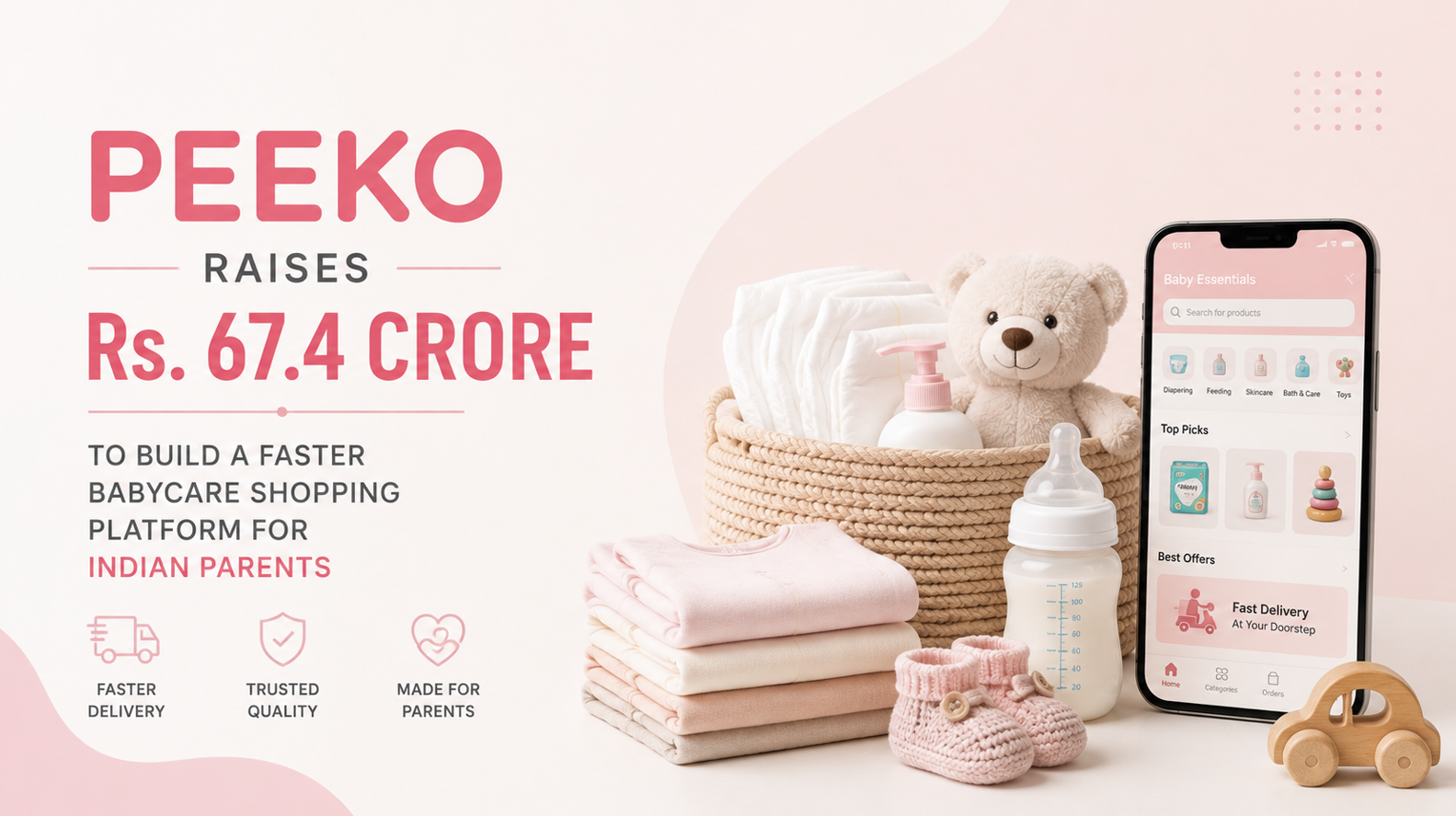 Peeko Raises Rs. 67.4 Crore to Build a Faster Babycare Shopping Platform for Indian Parents