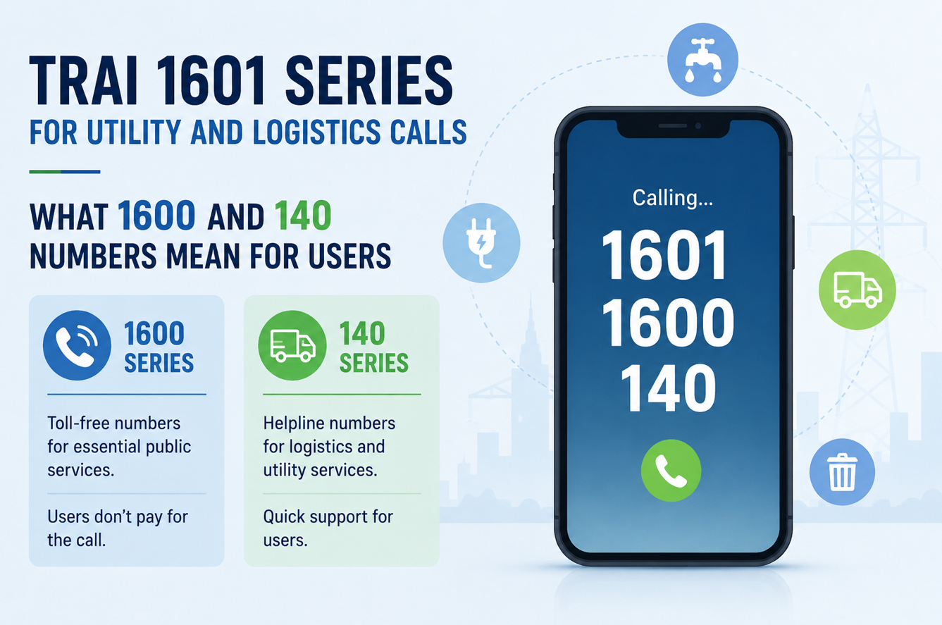 TRAI 1601 Series for Utility and Logistics Calls, What 1600 and 140 Numbers Mean for Users
