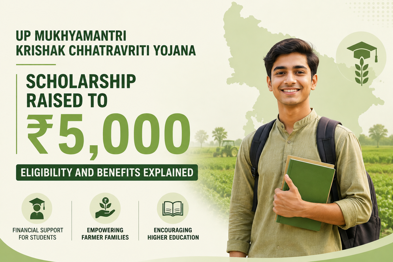 UP Mukhyamantri Krishak Chhatravriti Yojana Scholarship Raised To Rs. 5,000, Eligibility And Benefits Explained