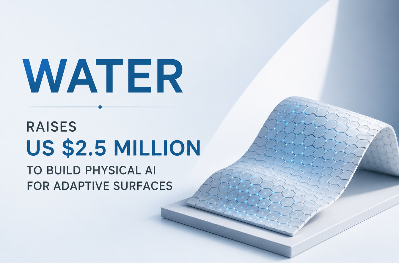 WATER Raises US $2.5 Million to Build Physical AI for Adaptive Surfaces