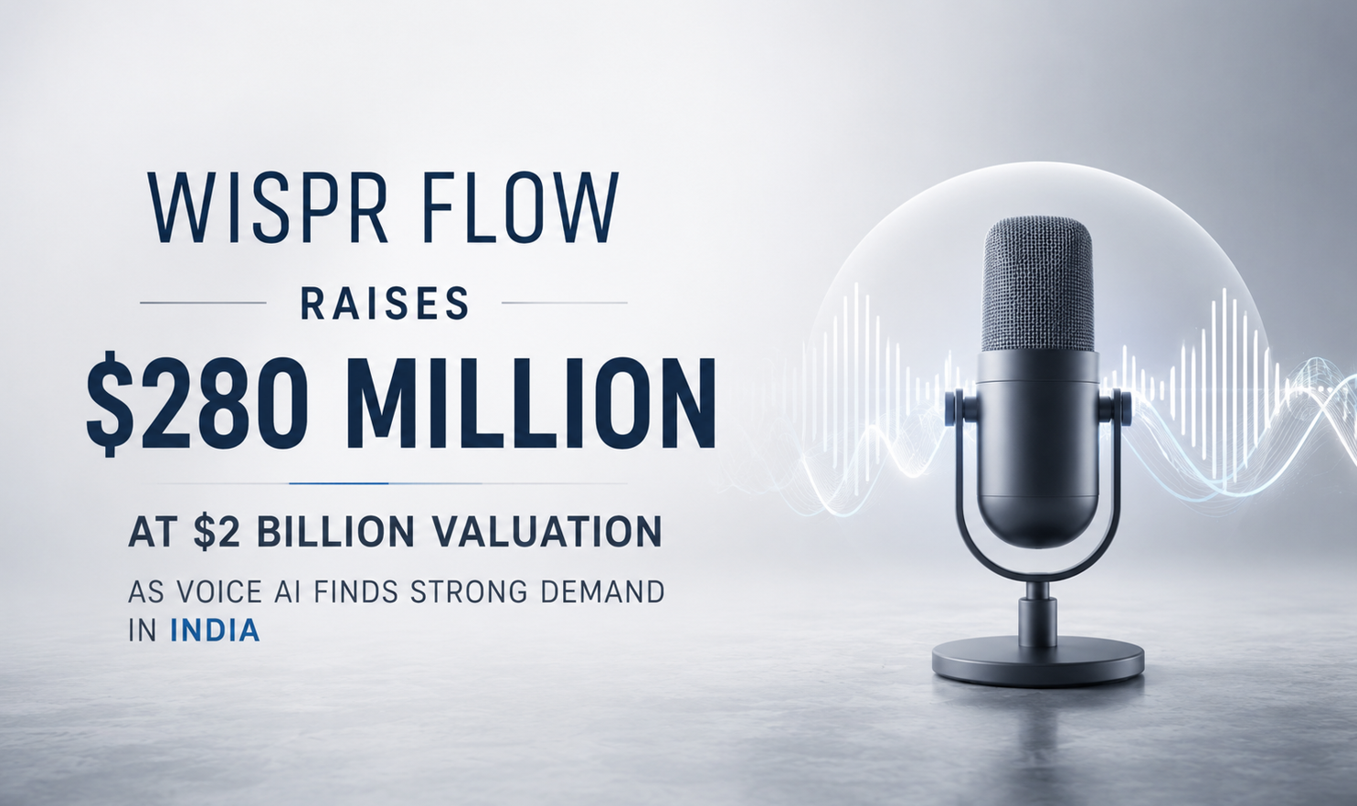 Wispr Flow Raises $280 Million At $2 Billion Valuation As Voice AI Finds Strong Demand In India