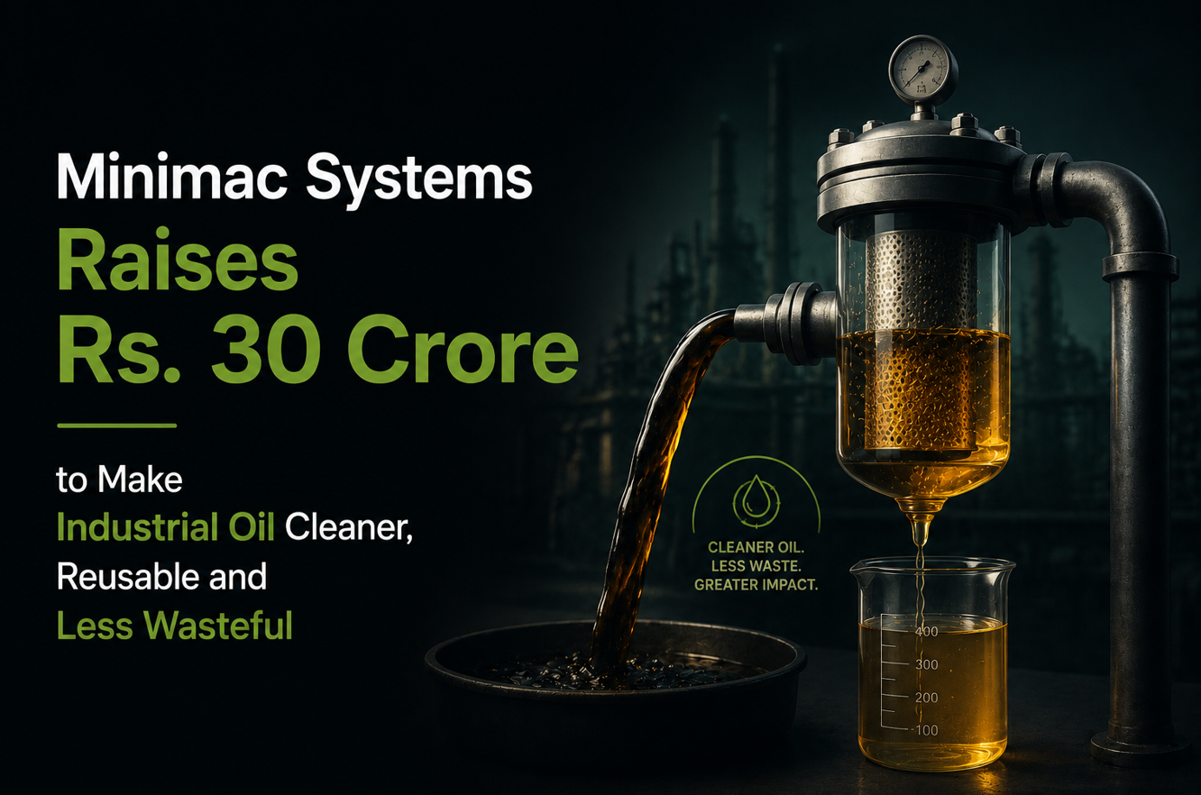 Minimac Systems Raises Rs. 30 Crore to Make Industrial Oil Cleaner, Reusable and Less Wasteful