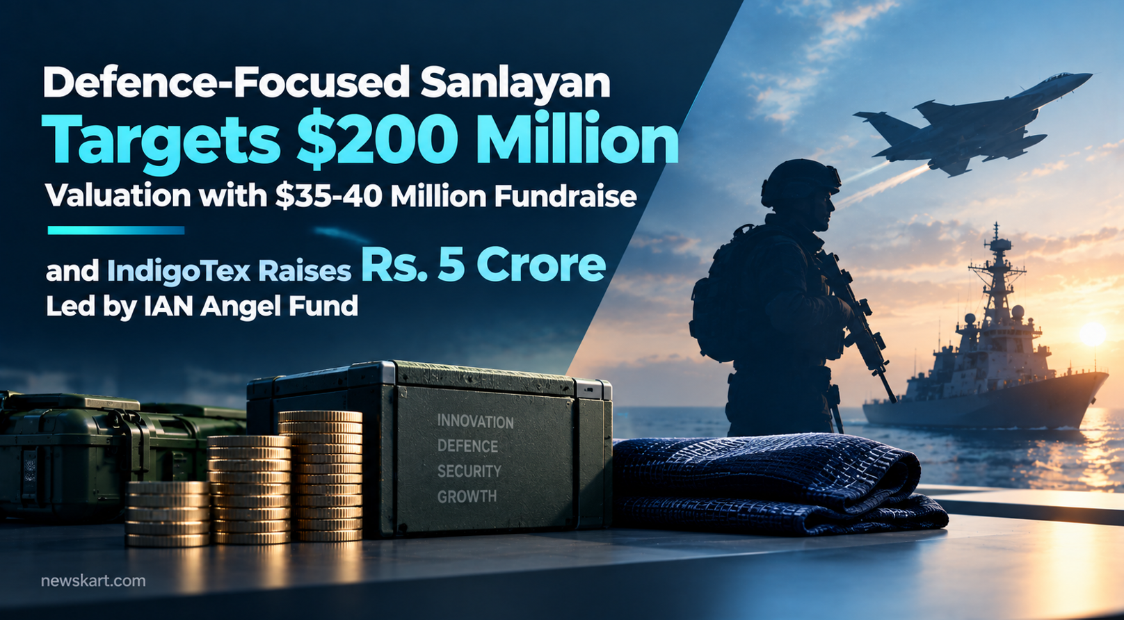 Defence-Focused Sanlayan Targets $200 Million Valuation with $35-40 Million Fundraise and IndigoTex Raises Rs. 5 Crore Led by IAN Angel Fund (AI Image for Representation purpose only)
