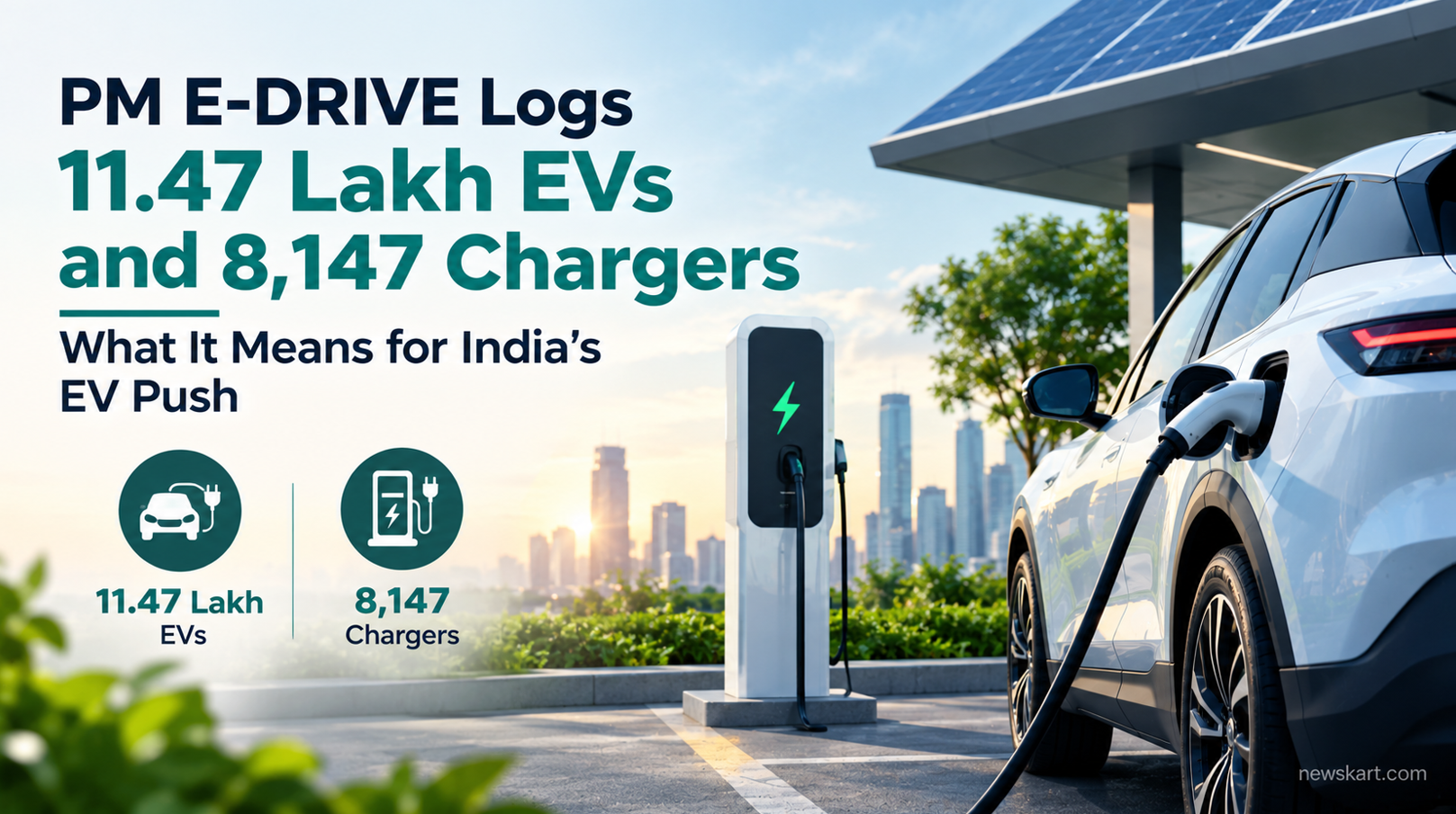 PM E-DRIVE Logs 11.47 Lakh EVs and 8,147 Chargers - What It Means for India’s EV Push
