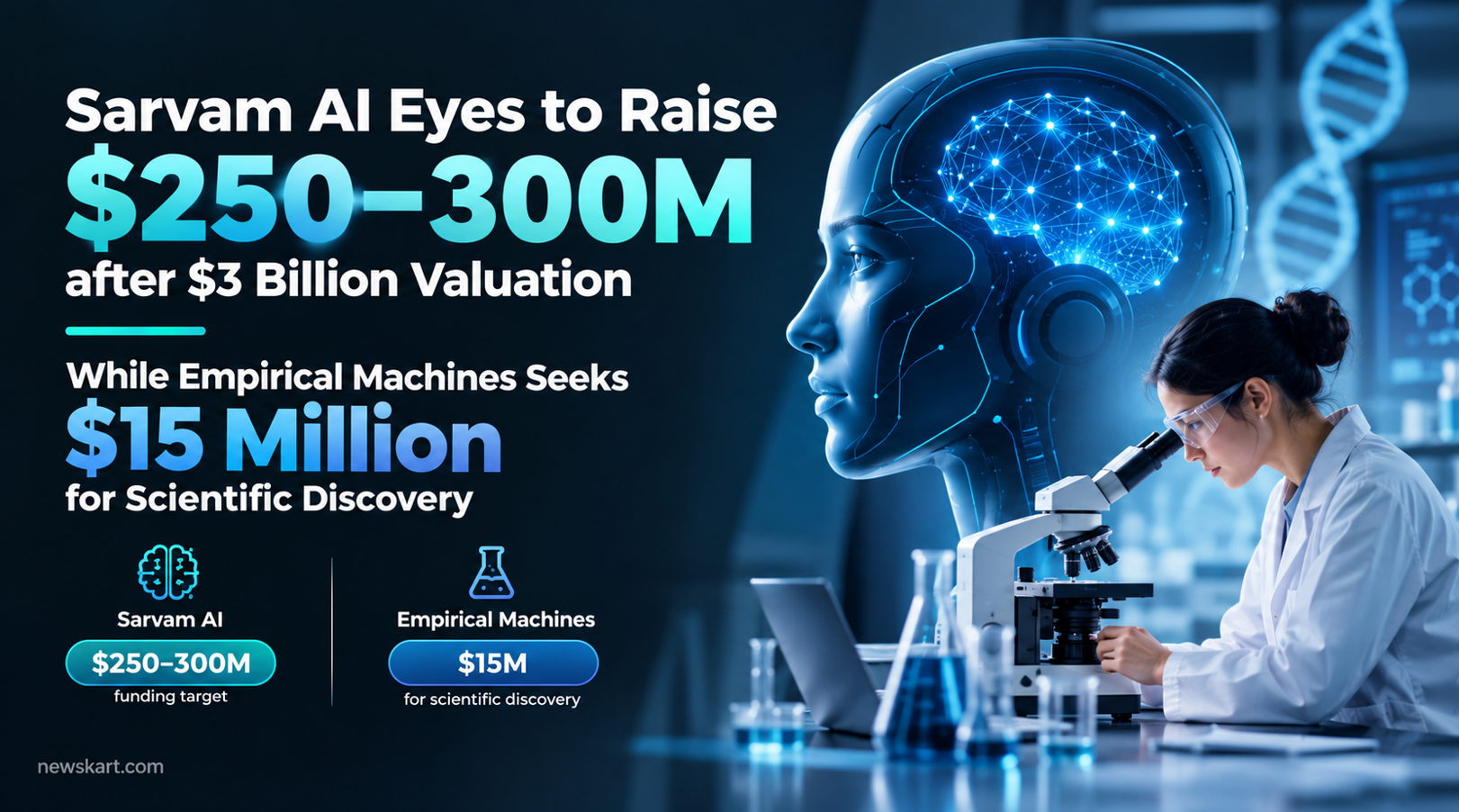 Sarvam AI Eyes to Raise $250–300M after $3 Billion Valuation, While Empirical Machines Seeks $15 Million for Scientific Discovery