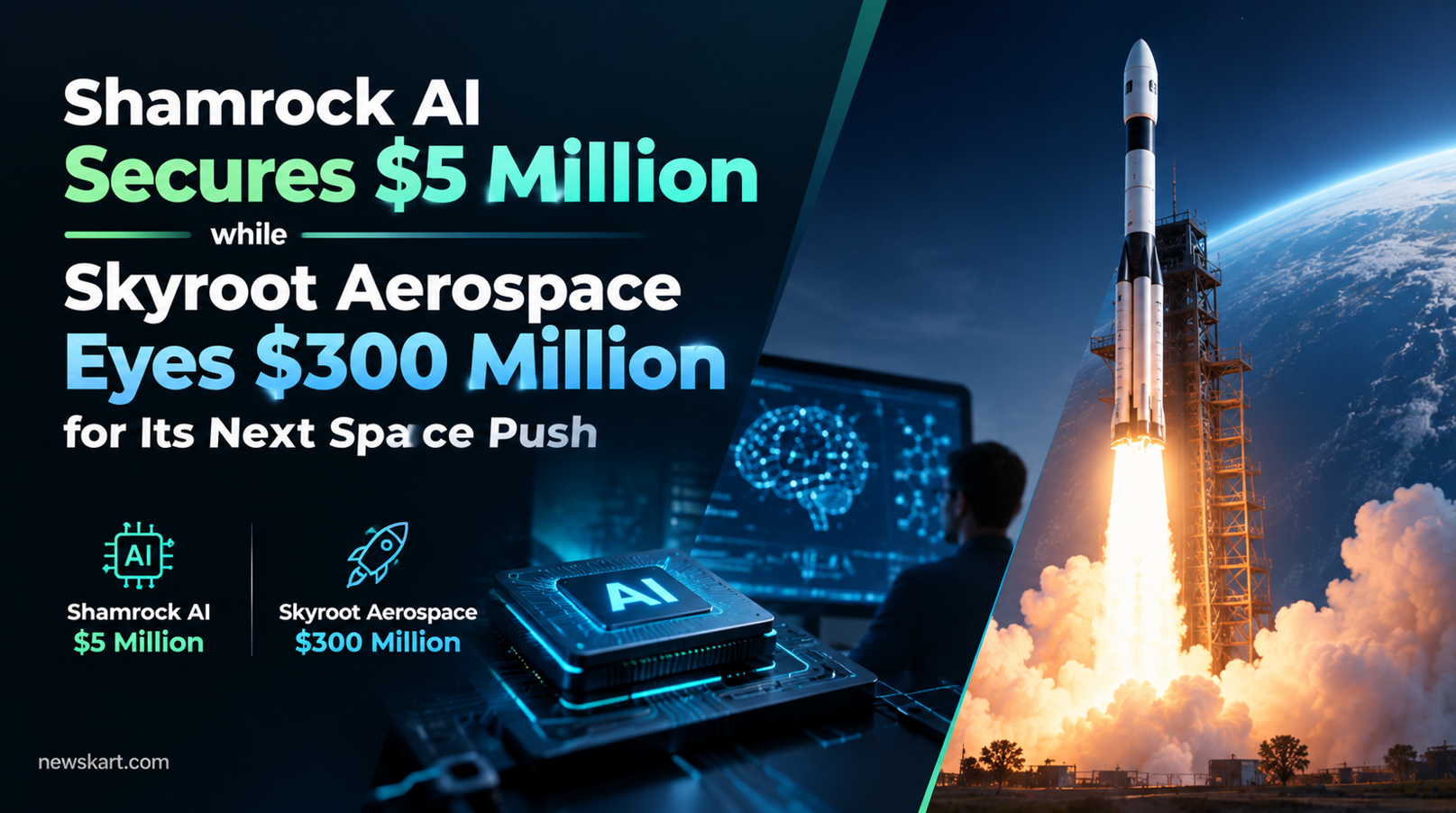 Shamrock AI Secures $5 Million while Skyroot Aerospace Eyes $300 Million for Its Next Space Push