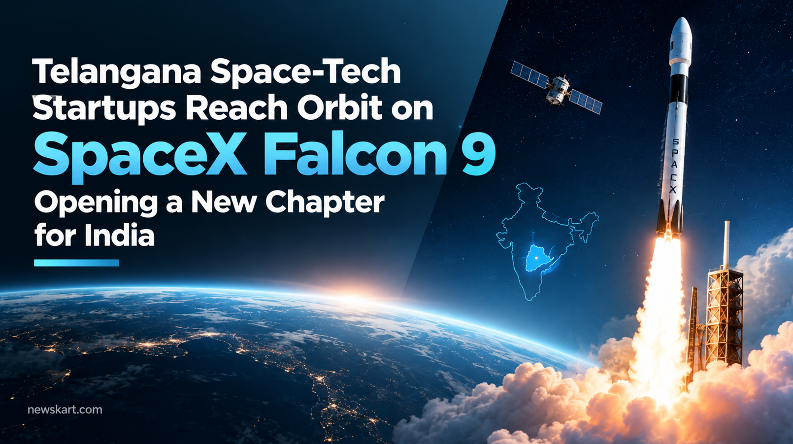 Telangana Space-Tech Startups Reach Orbit on SpaceX Falcon 9, Opening a New Chapter for India