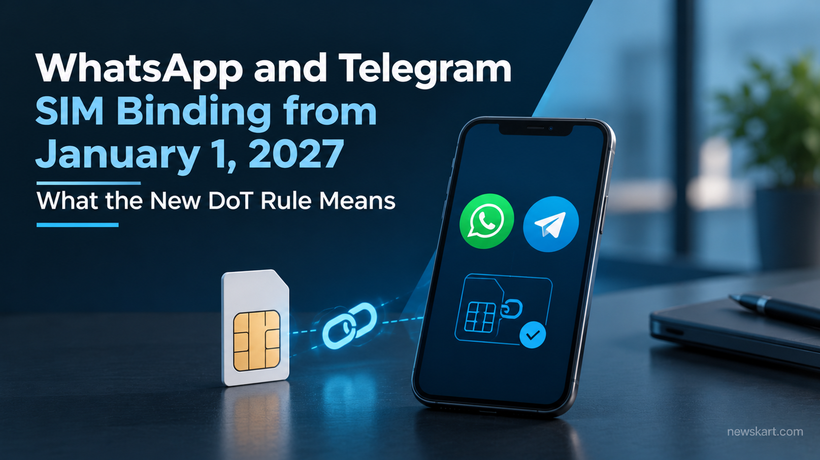 WhatsApp and Telegram SIM Binding from January 1, 2027 - What the New DoT Rule Means